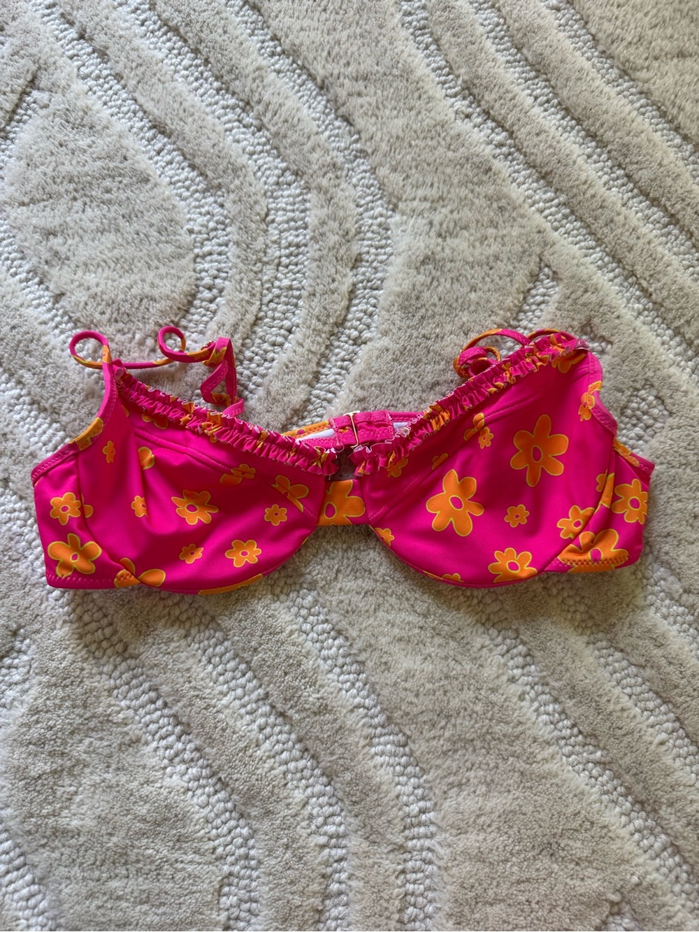 Floral bikini top